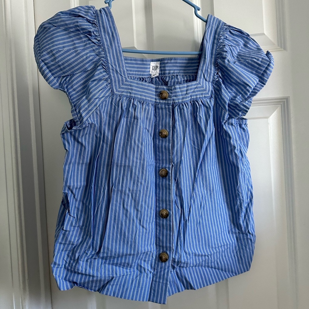 Gap Boxy Striped Shirt With Buttons